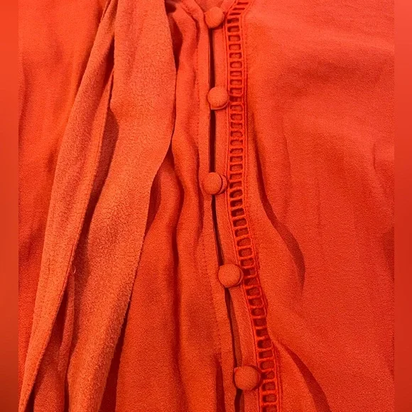 Free People Vintage Blouse with Bow Neckline *Like New*. Size S - Picture 4 of 8